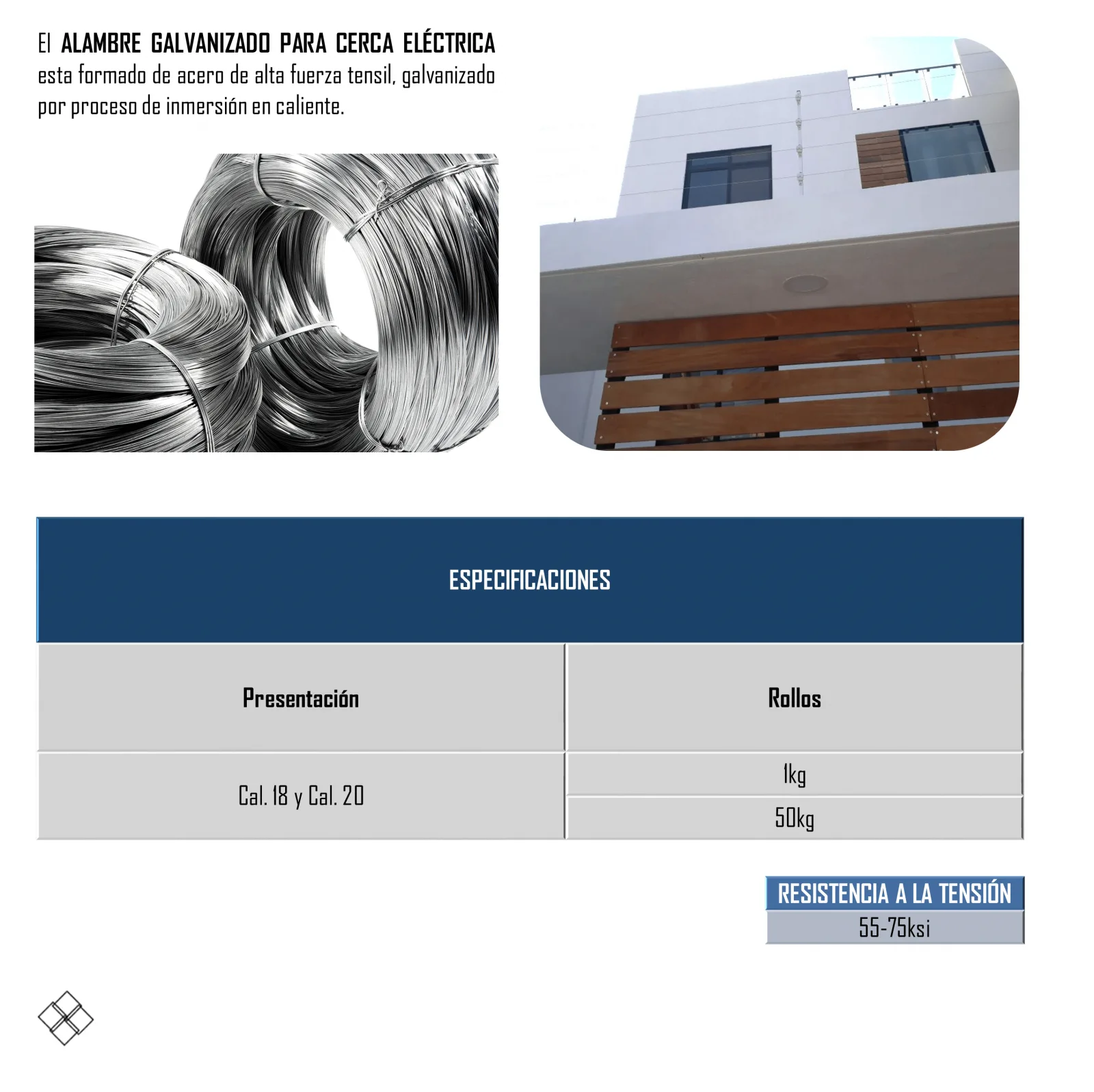 ALAMBRE GALVANIZADO PARA CERCA ELÉCTRICA